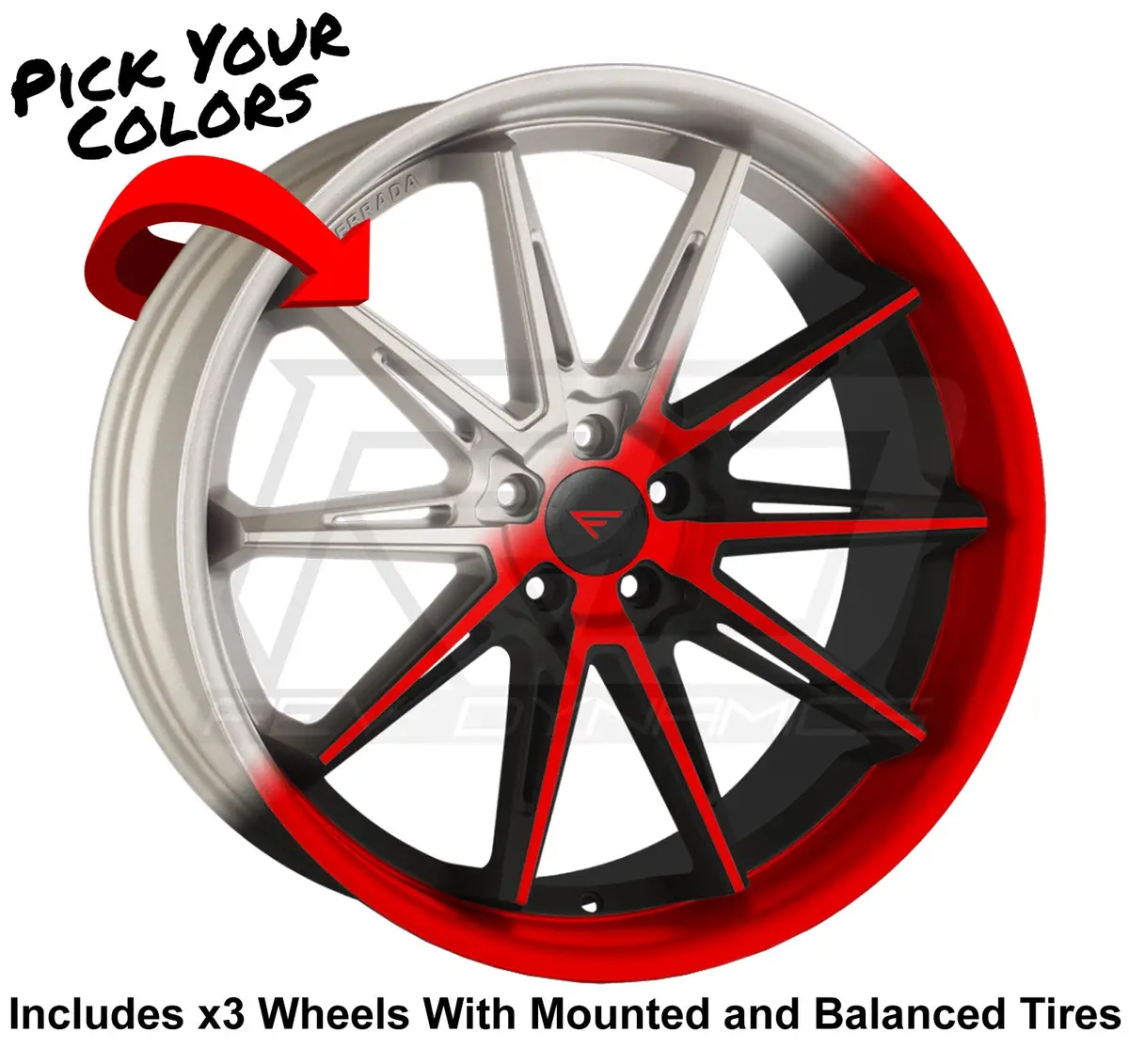 Ferrada Cm2 Slingshot 22" Wheel And Tire Package 1