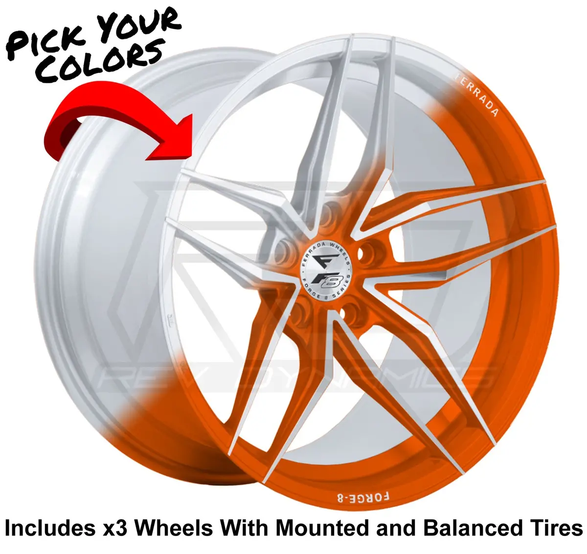 Ferrada F8-Fr5 Forged Slingshot 20" Wheel And Tire Package 1