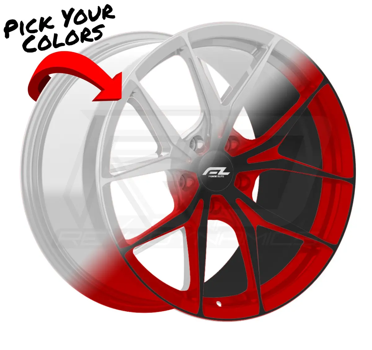 Forgedlite Mc6 C8 Corvette Z06 20X10" Front 21X13" Rear Wheel And Tire Package 1