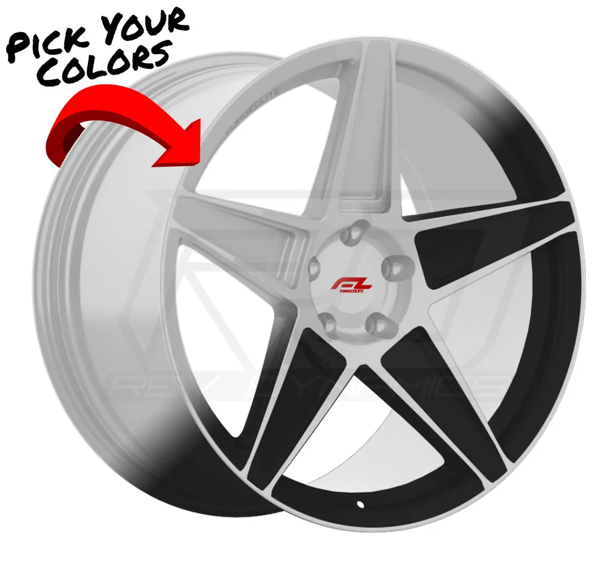 Forgedlite Mc3 C8 Corvette Z06 20X10" Front 21X13" Rear Wheel And Tire Package 1