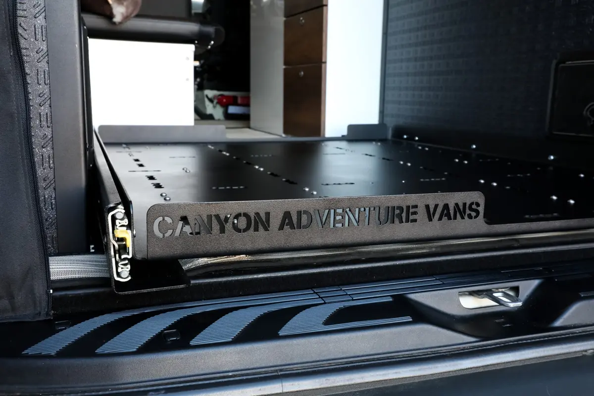 Canyon Adventure Vans Garage Slide Out Deck 28