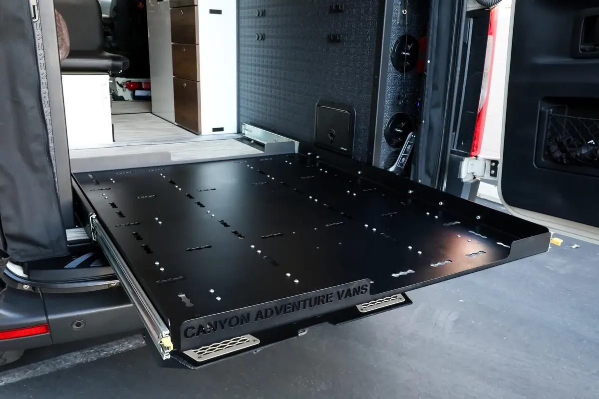 Canyon Adventure Vans Garage Slide Out Deck 5