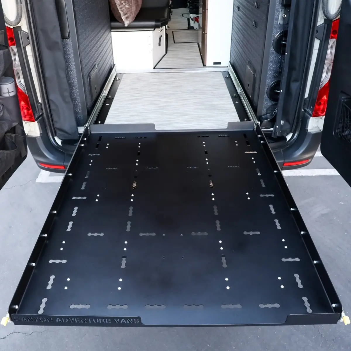 Canyon Adventure Vans Garage Slide Out Deck 3