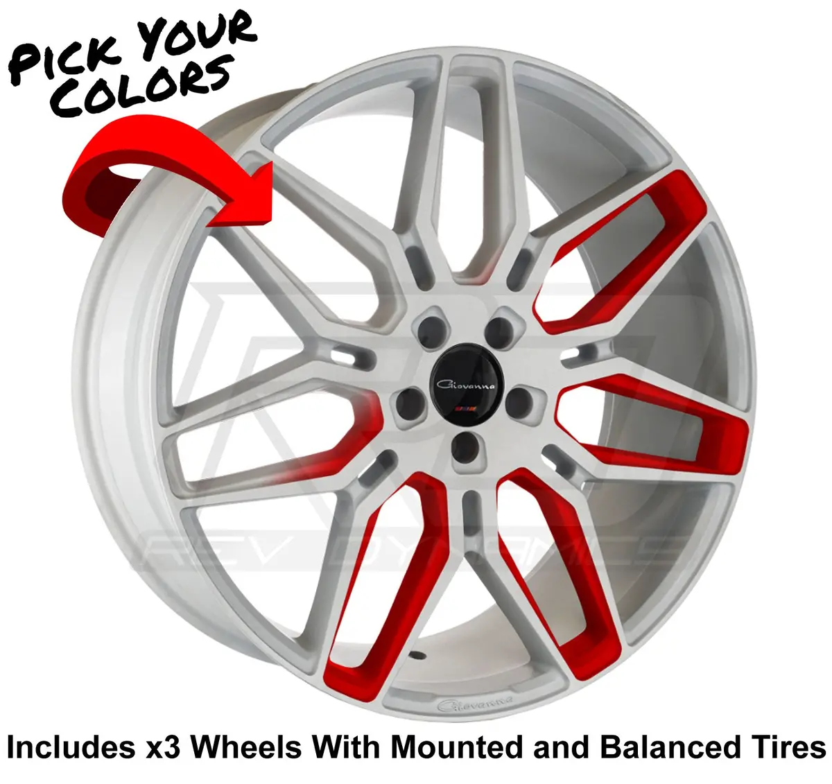 Giovanna Bogota Slingshot 22" Wheel And Tire Package 1