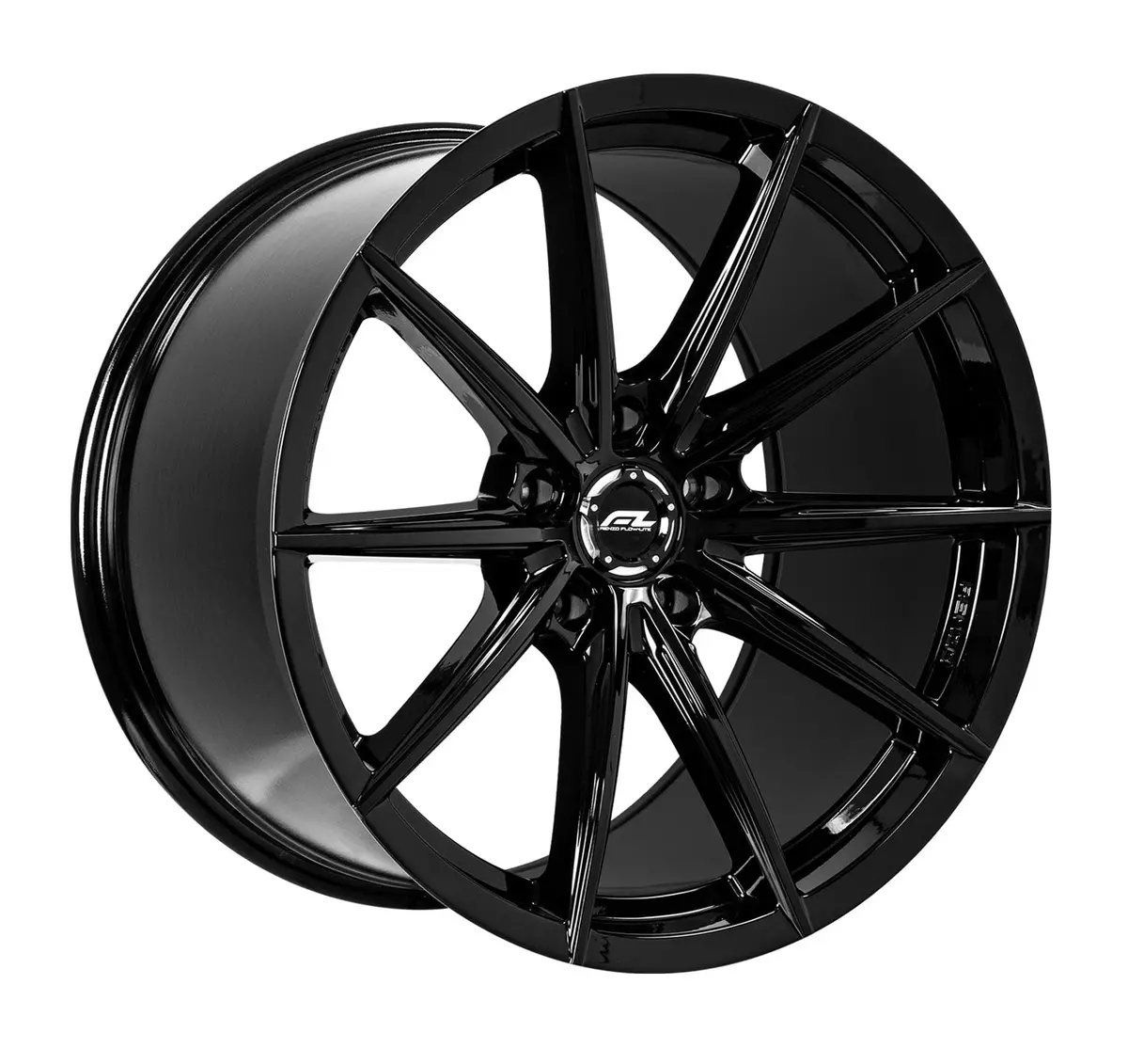 Forgedlite Rfl-10 C8 Corvette 19" Front 20" Rear Wheel And Tire Package - Gloss Black 1