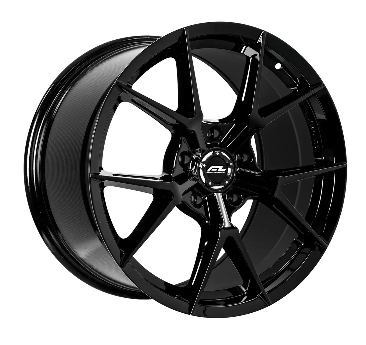 Forgedlite Rfl-5 C8 Corvette 19" Front 20" Rear Wheel And Tire Package - Gloss Black 1