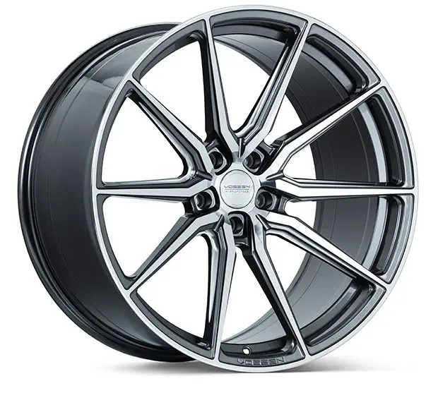 Vossen Hf-3 Tesla Model 3 20" Front And Rear Wheel And Tire Package - Gloss Graphite Polished 1