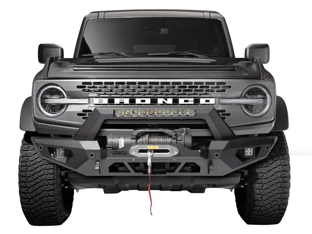 Havoc Offroad Hfb-02-003 Steel Bender Front Winch Bumper 21-25 Bronco 1