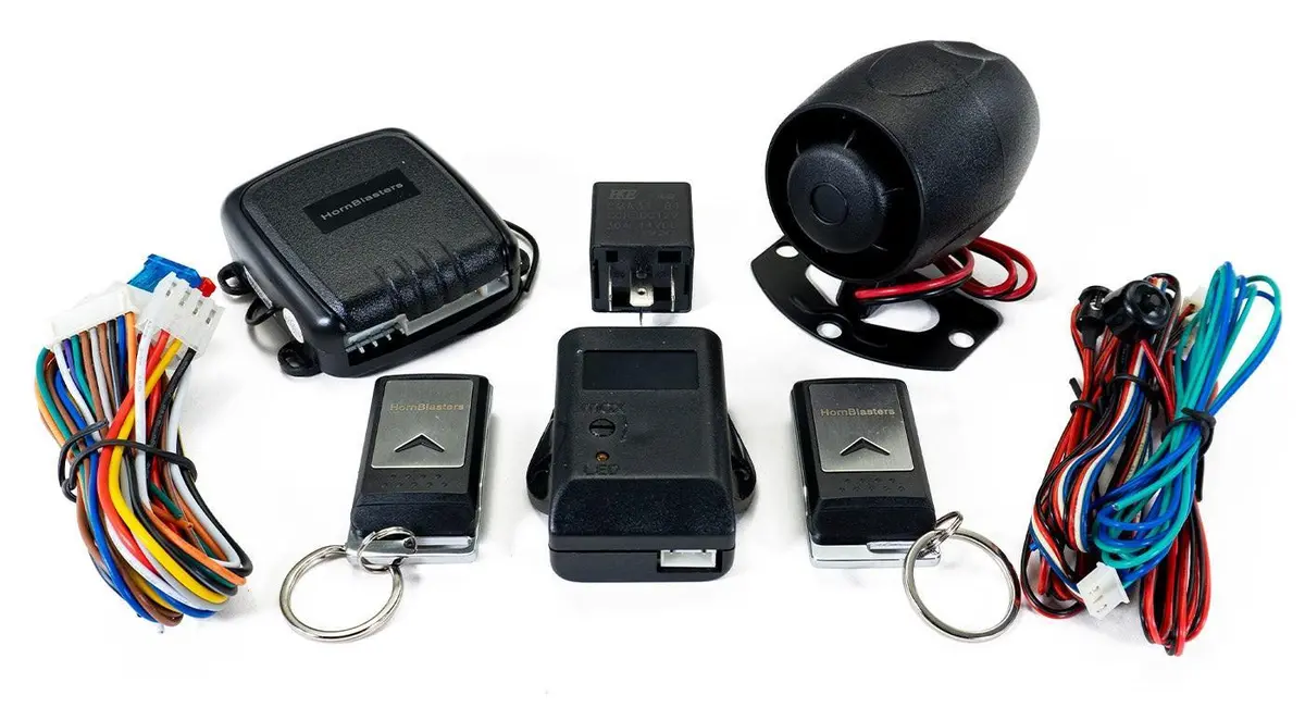 Hornblasters 4 Channel Car Alarm With Flip Remote 1