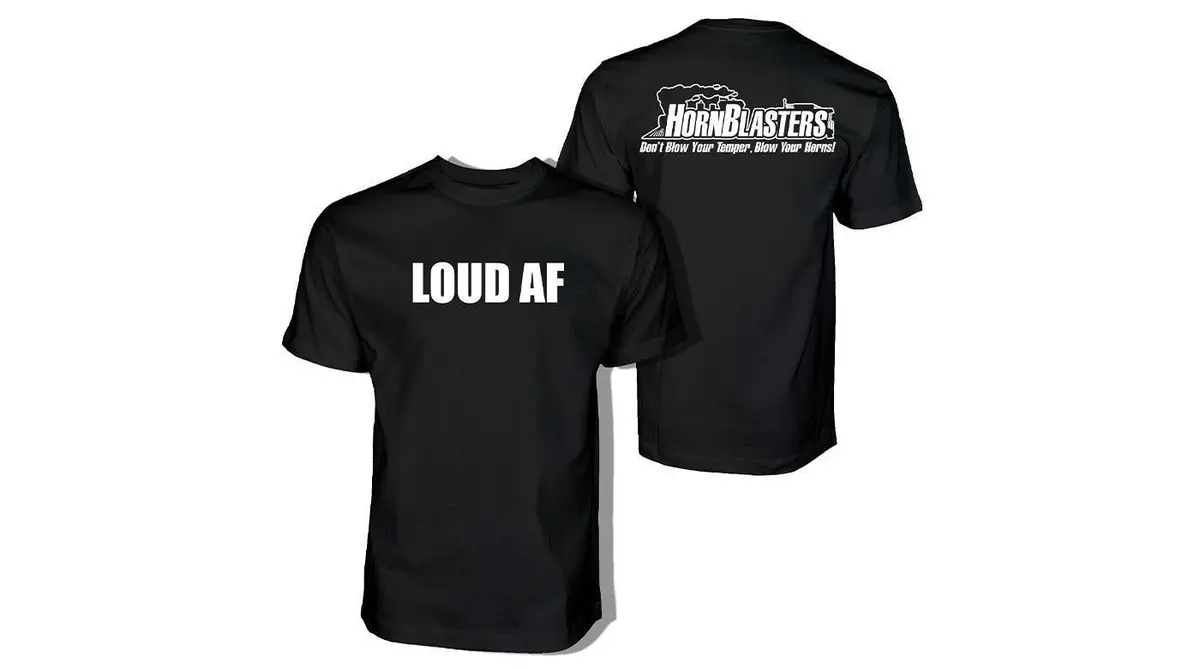 Hornblasters Loud Af Black T-Shirt 1