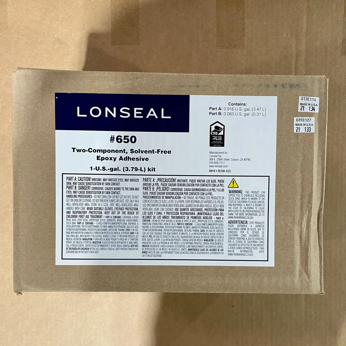 Lonseal No. 650 Epoxy Adhesive 1
