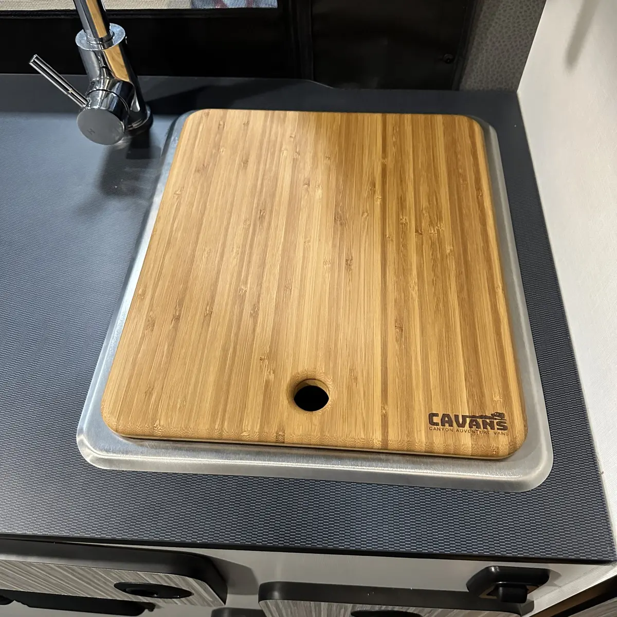 Canyon Adventure Vans Bamboo Sink Cover- Revel/Jayco/Entegra/Tiffin 2