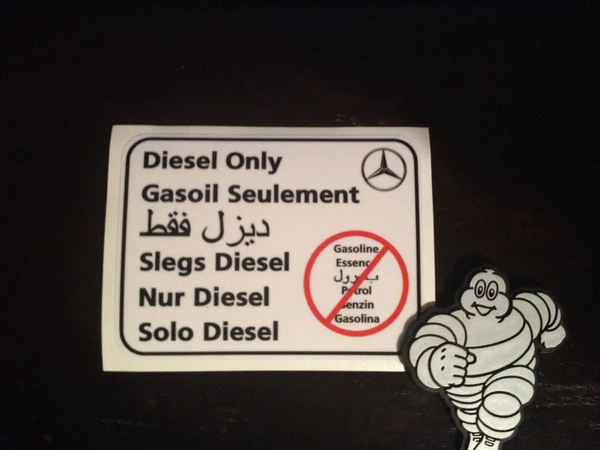 Diesel Only Sticker - Mercedes-Benz 1