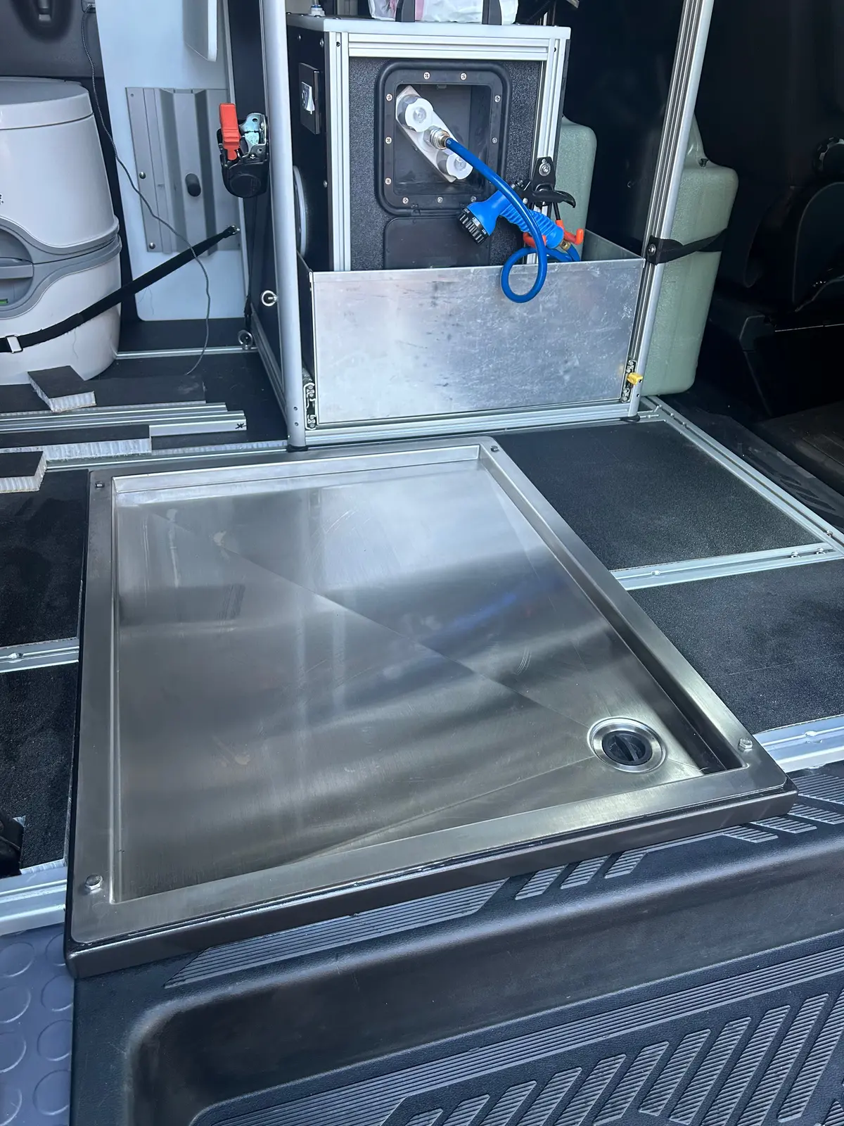 Tetravan In-Floor Shower Pan Stainless Steel 6