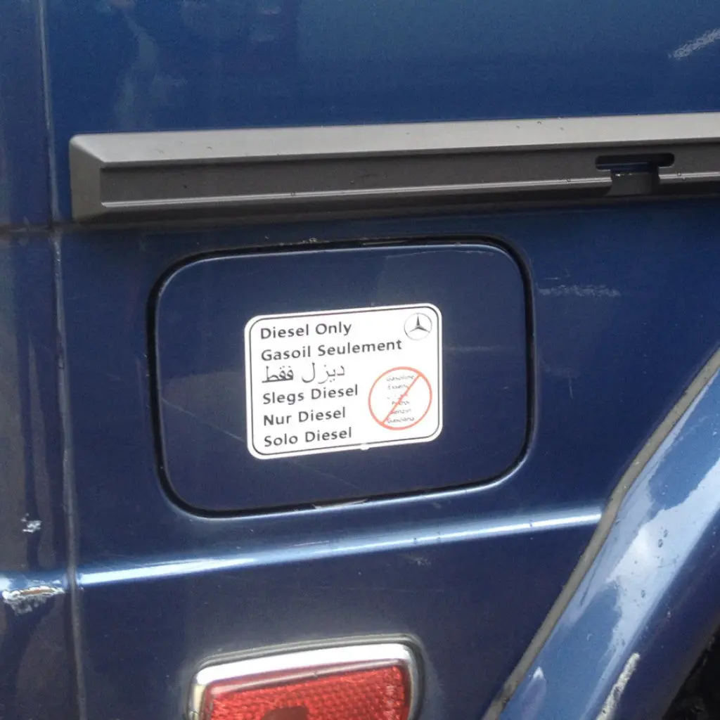 Diesel Only Sticker - Mercedes-Benz 2