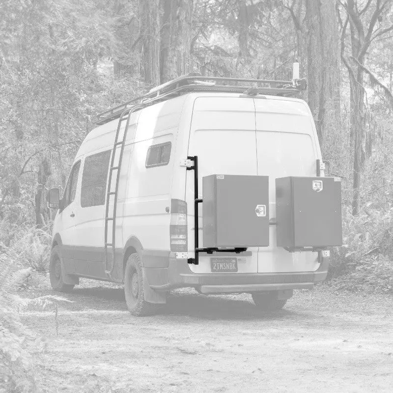 Aluminess 2007-2018 Mercedes Sprinter Rear Door Tire And Box Carrier 2
