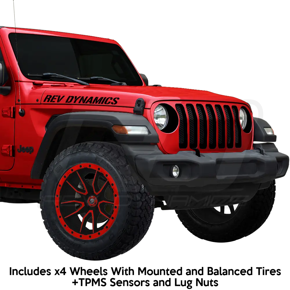Fuel Rebel-5 Jeep Wrangler Jl 20" Wheel And 35" Tire Package 1