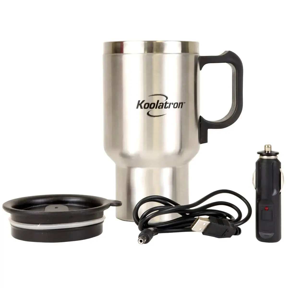 Koolatron 402432 12V Usb Travel Mug Silver 1
