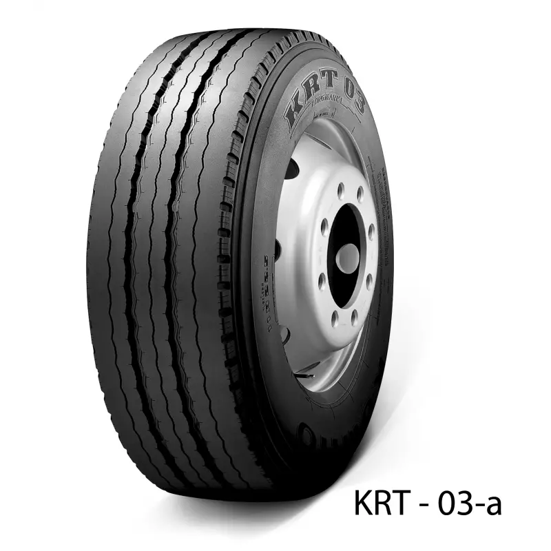 Set Of 4 Tires 255/70R22.5 Kumho Krt03 Steer All Position 16 Ply 1