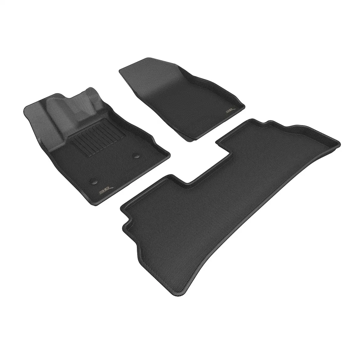 3D Maxpider L1bc04501509 Kagu Floor Mat; Black; 3 Pc.; 2 Pc. Front Row; 1 Pc. 2Nd Row; 1