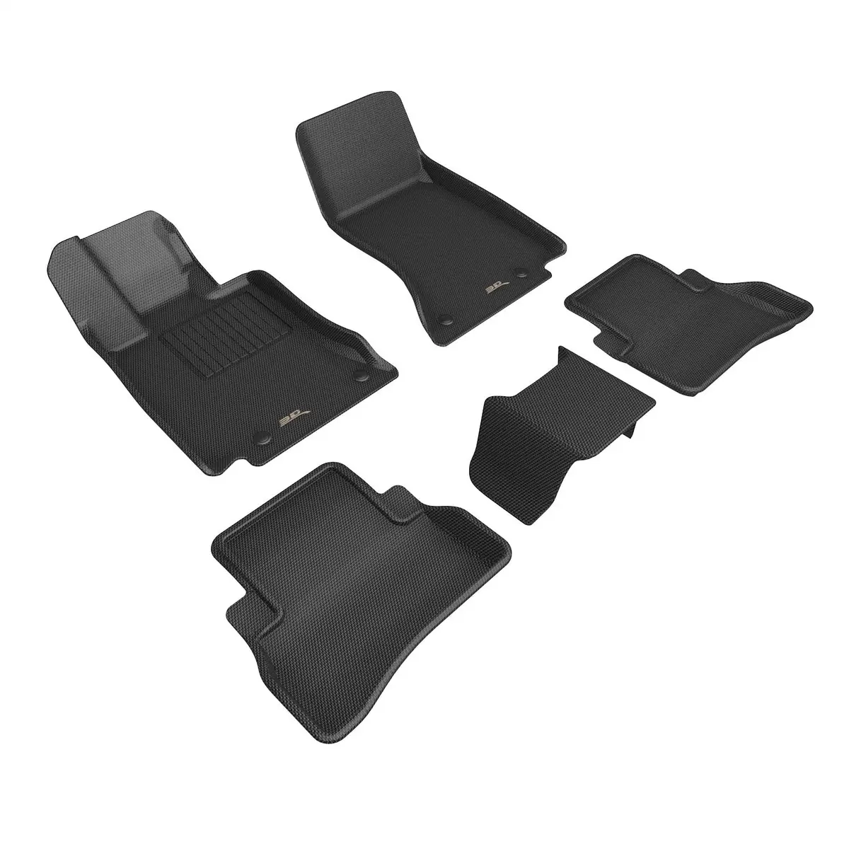 3D Maxpider L1mb19101509 Kagu Floor Mat; Black; 5 Pc.; 2 Pc. Front Row; 3 Pc. 2Nd Row; 1