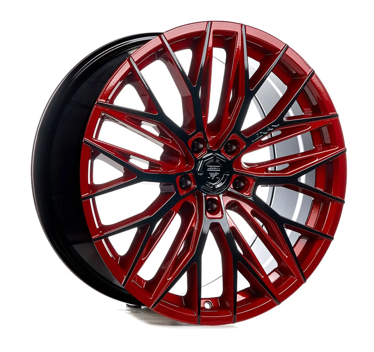 Lexani Aries C8 Corvette 20X9" Front 22X10.5" Rear Wheel And Tire Package - Red Mist And Black 1
