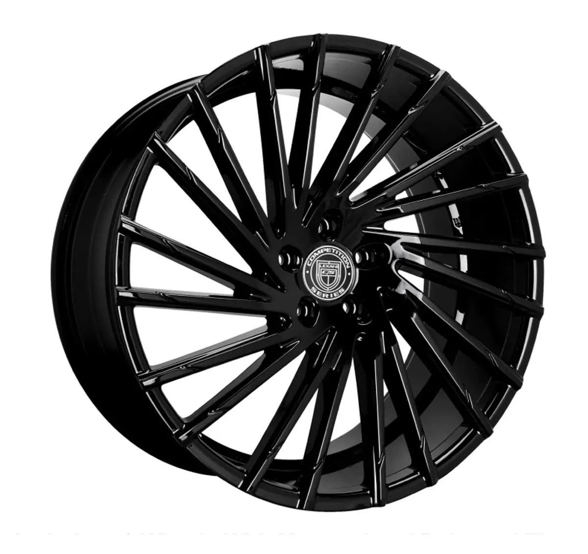 Lexani Wraith Tesla Model 3 20" Front And Rear Wheel And Tire Package - Black 1