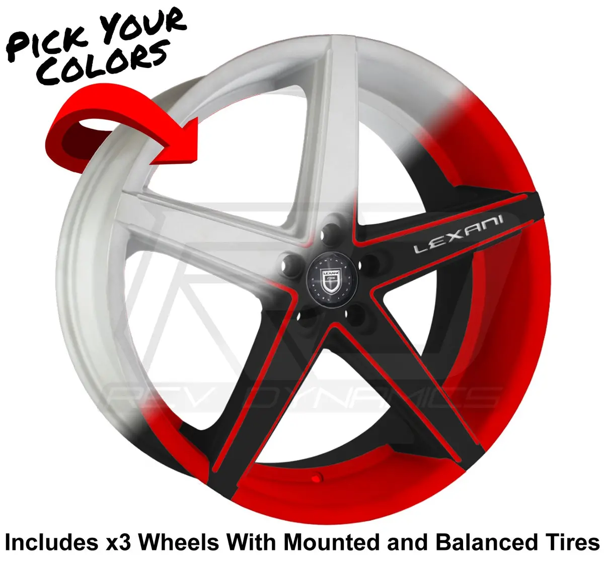 Lexani R-4 Slingshot 22" Wheel And Tire Package 1