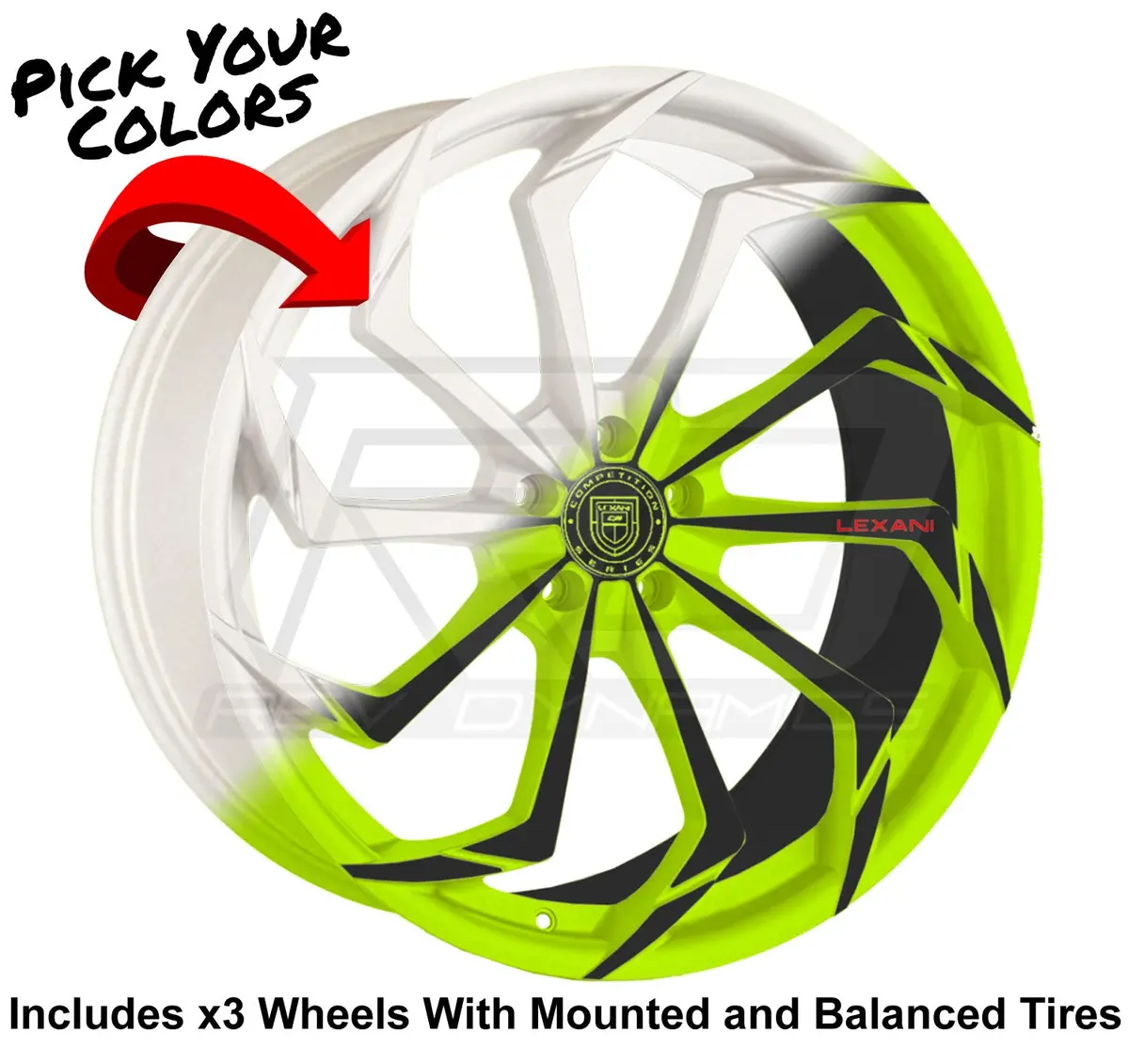 Lexani Static Slingshot 20" Wheel And Tire Package 1