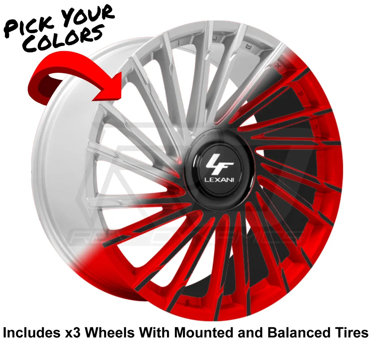 Lexani Wraith Xl Slingshot 22" Wheel And Tire Package 1