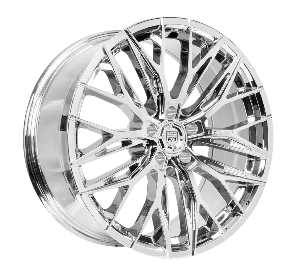 Lexani Aries C8 Corvette 20X9" Front 22X10.5" Rear Wheel And Tire Package - Chrome 1