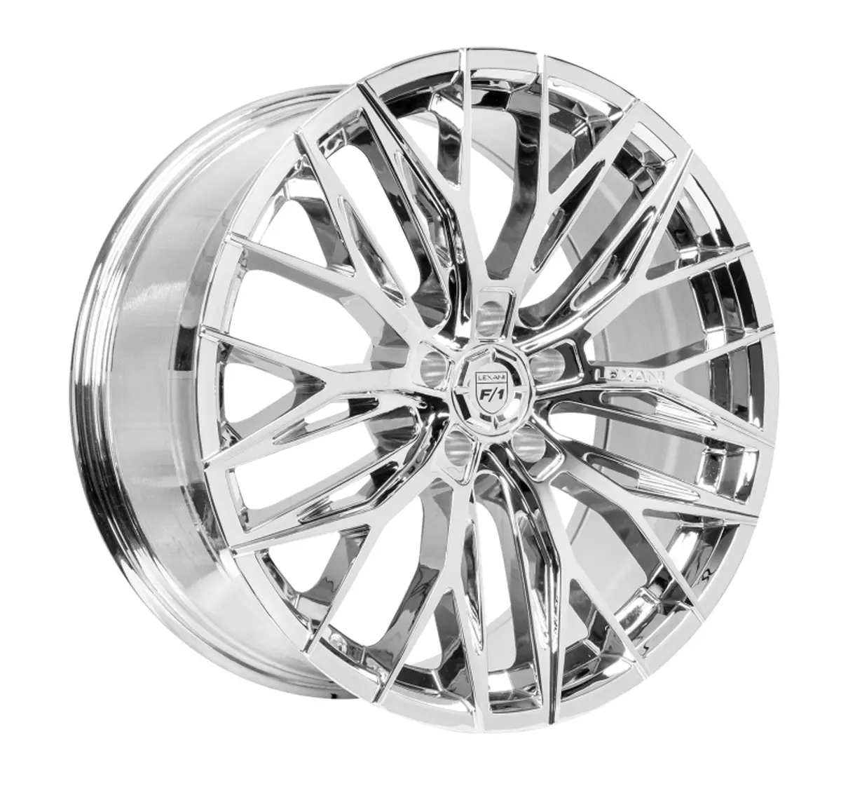 Lexani Aries Tesla Model 3 20" Front And Rear Wheel And Tire Package - Chrome 1