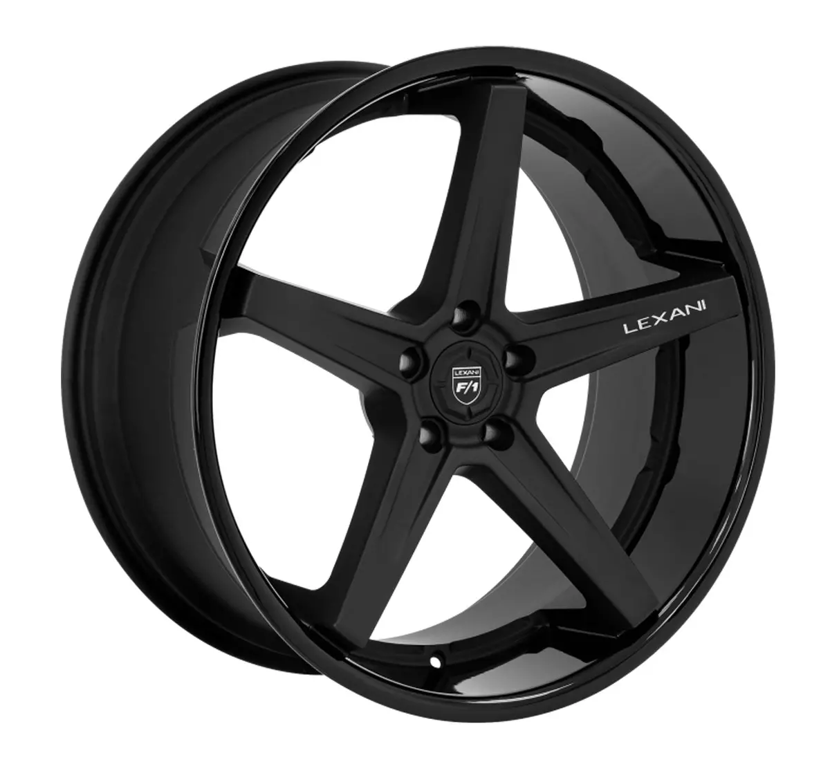 Lexani Savage Tesla Model 3 20" Front And Rear Wheel And Tire Package - Black 1
