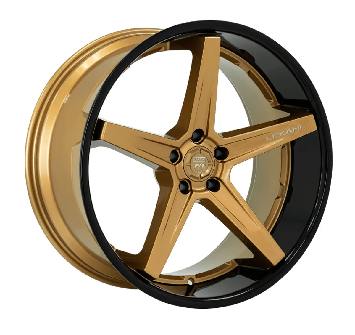 Lexani Savage Tesla Model 3 20" Front And Rear Wheel And Tire Package - Bronze 1