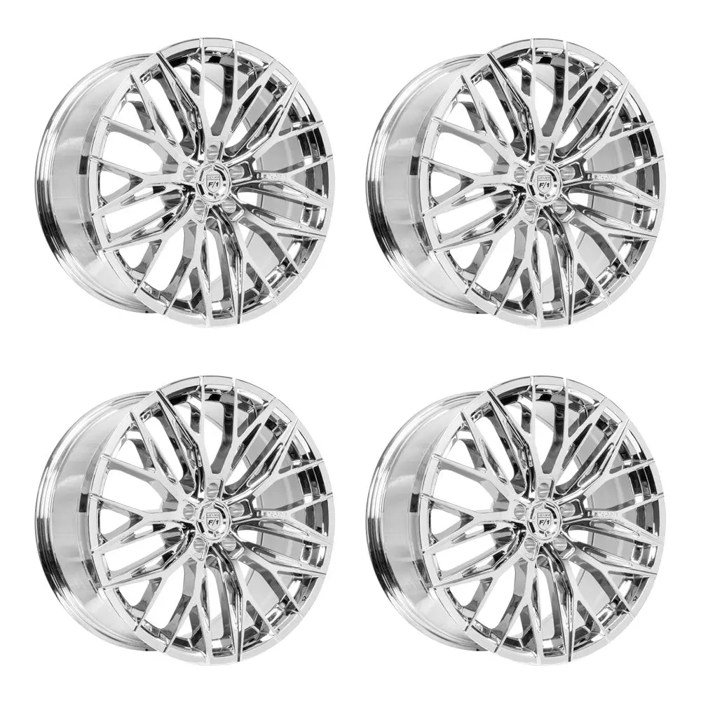 Lexani Aries C8 Corvette 20X9" Front 22X10.5" Rear Wheel And Tire Package - Chrome 1