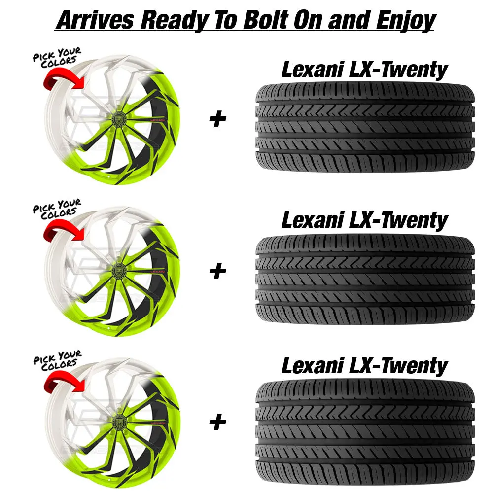 Lexani Static Slingshot 20" Front And 22" Wheel And Tire Package 1