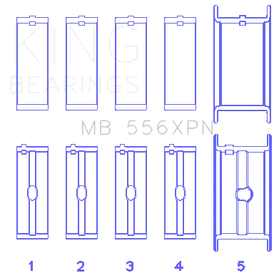 King Engine Bearings Mb 556Xpn Main Bearing Set For Chevrolet 396-502 Gen Iv, V, Vi 1
