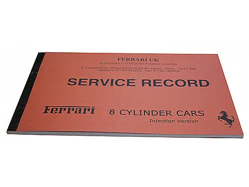 Service Record Book Mc6019-3 1