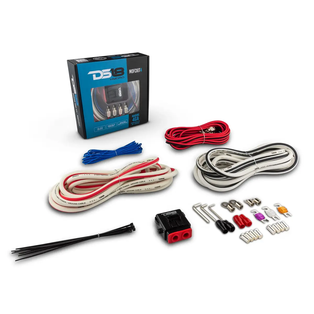 Ds18 Marine Tinned Ofc Amplifier Installation Kit 4-Ga 1