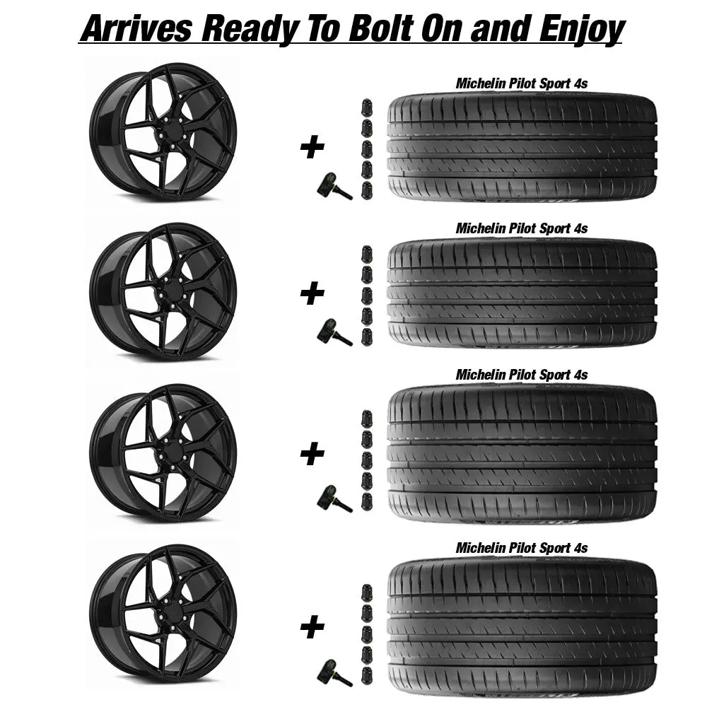Mrr F10 C8 Corvette 19" Front 20" Rear Wheel And Tire Package 3