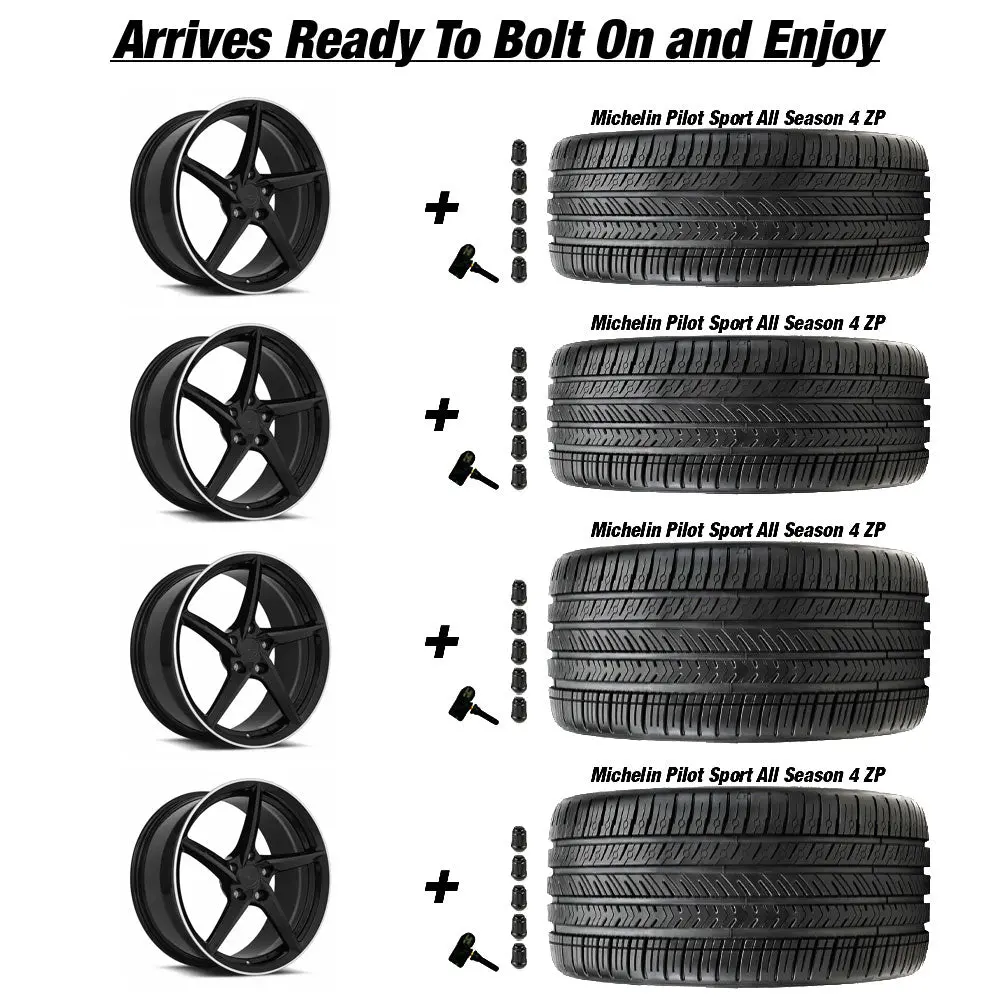 Mrr F25 C8 Corvette 19" Front 20" Rear Wheel And Tire Package 3