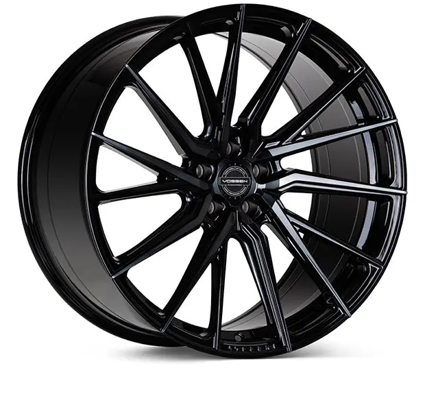 Vossen Hf-4T Tesla Model 3 20" Front And Rear Wheel And Tire Package - Tinted Gloss Black 1