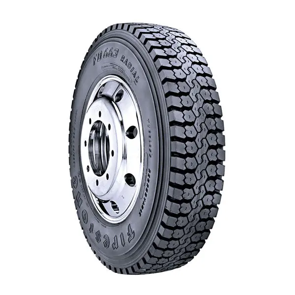 Set Of 2 Tires 11R24.5 Firestone Fd663 Open Shoulder 1