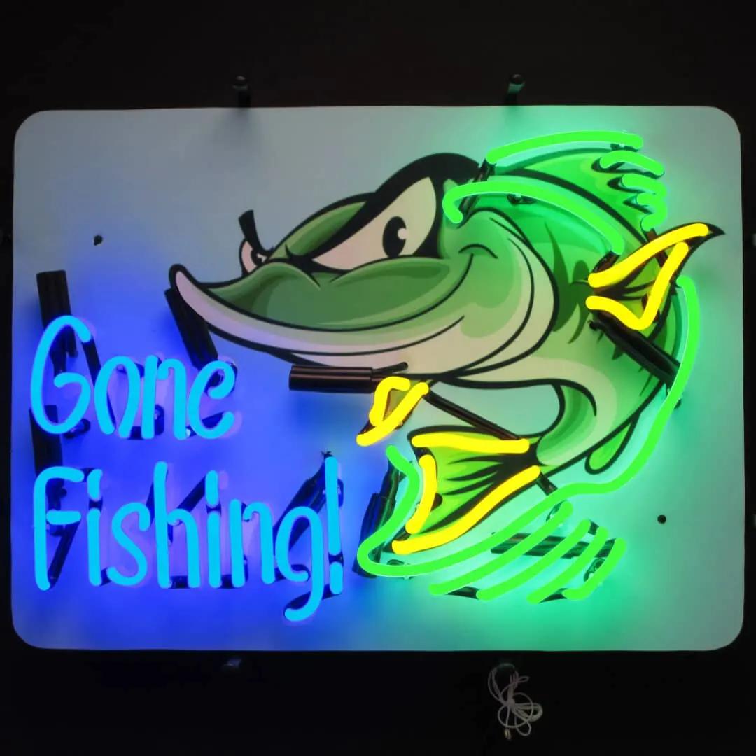 Neonetics 5Gfish Neon Sign Gone Fishing 1