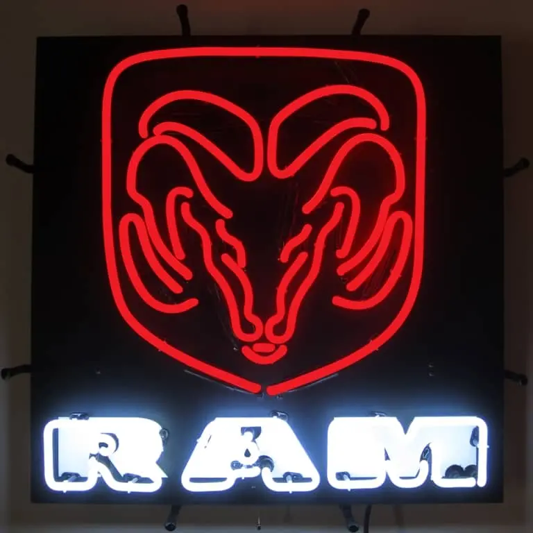 Neonetics 5Rambk Neon Sign Ram Red W/ 1
