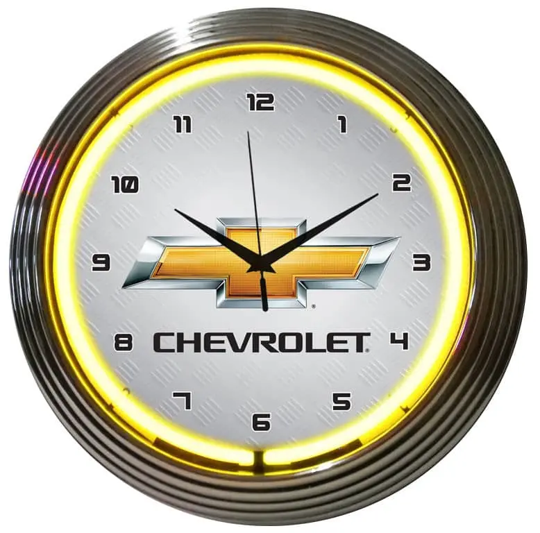 Neonetics 8Chvyy Neon Clock Chev Yellow 1