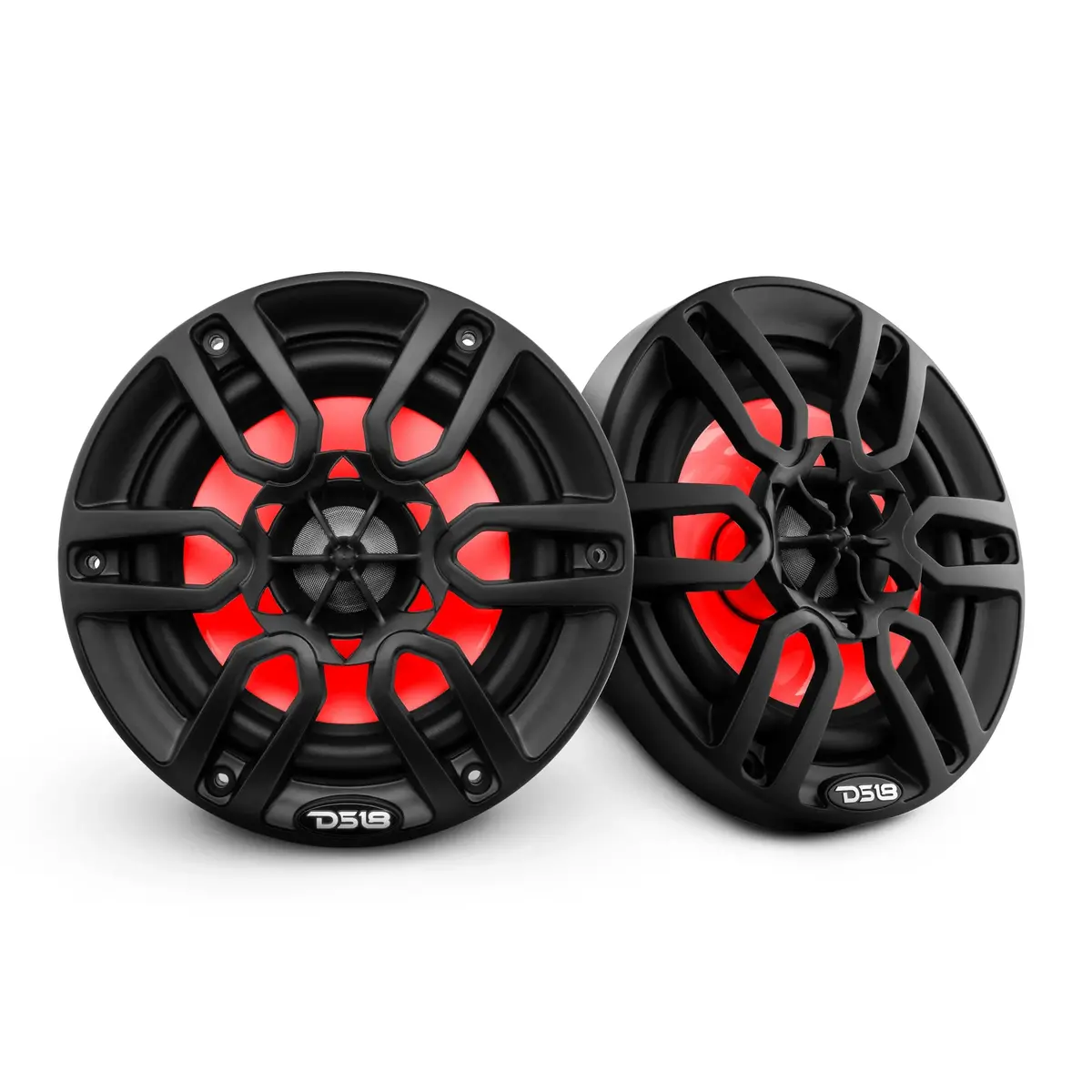 Nxl 6.5" 2-Way Coaxial Marine Speaker With Led Rgb Lights 100 Watts Rms 4-Ohm -Black 1