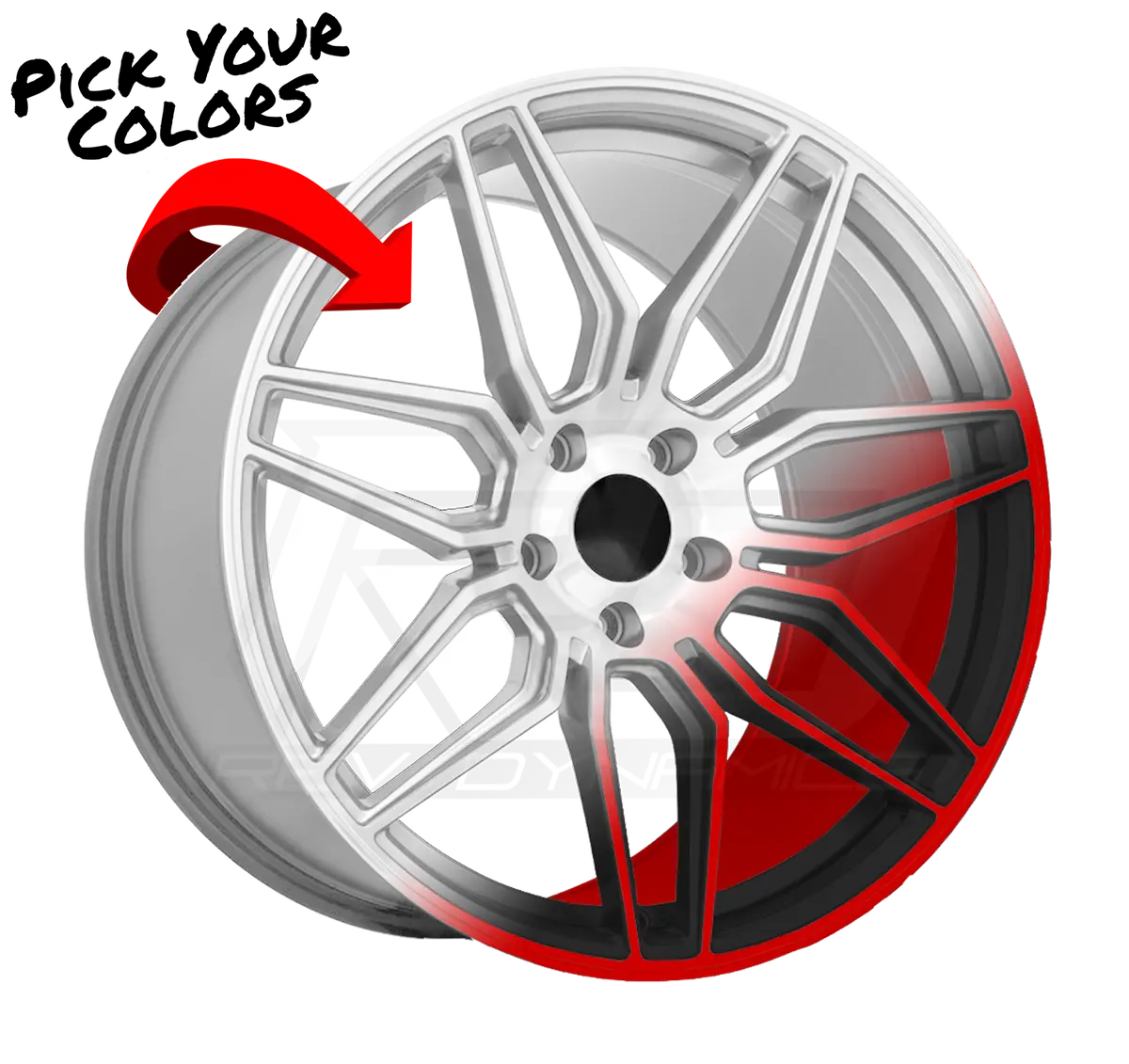 Oe Wheels Cv03d C8 Corvette 19" Front 20" Rear Wheel And Tire Package 1