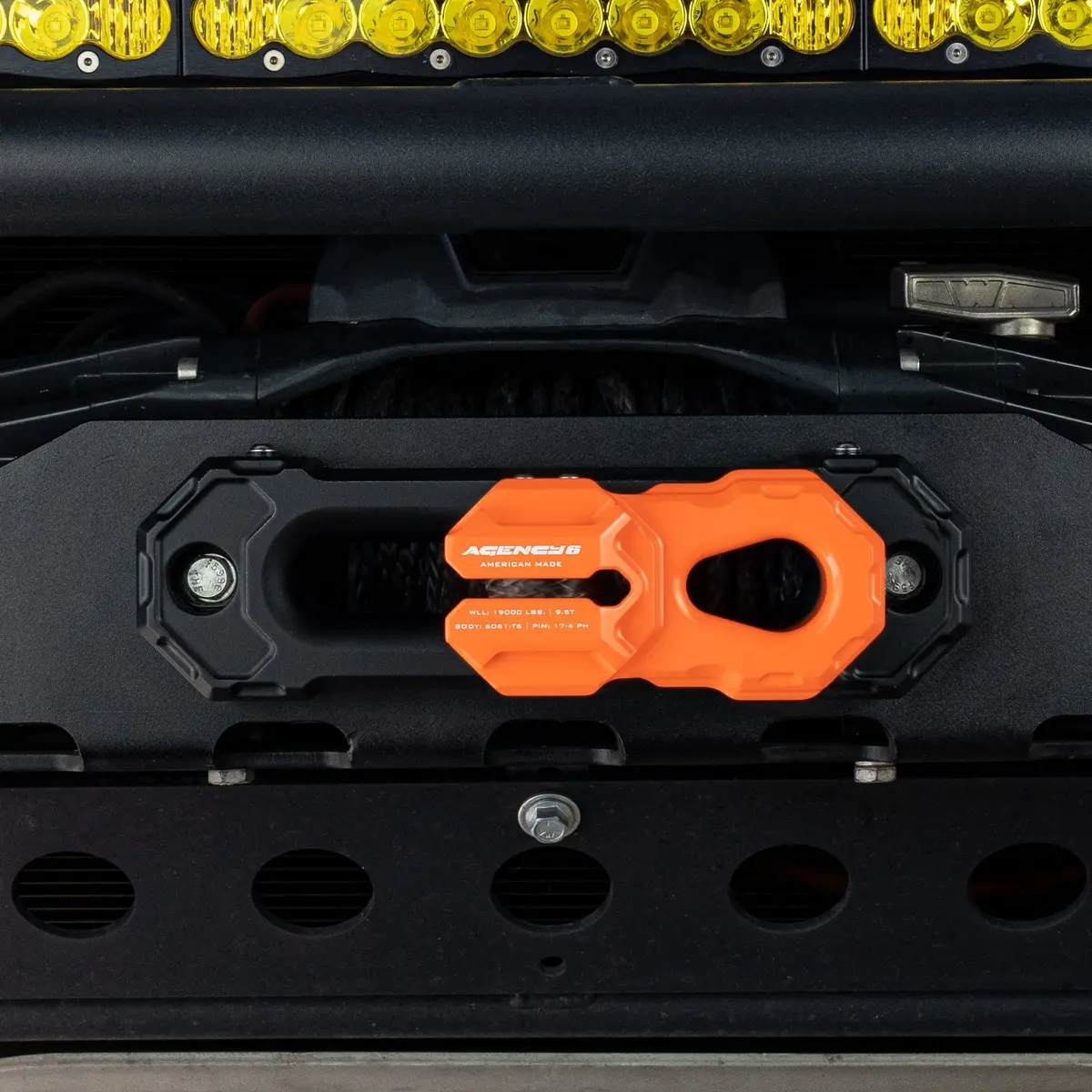 Billet Winch Shackle - Orange 1