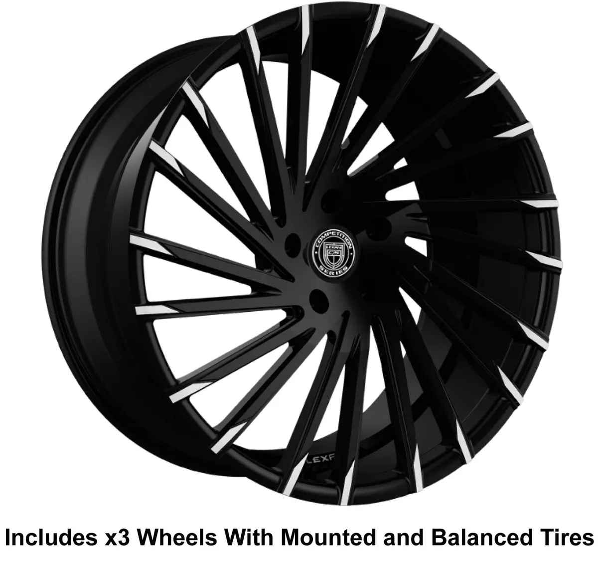 Lexani Wraith 20" Front 22" Rear Wheel And Tire Package 1